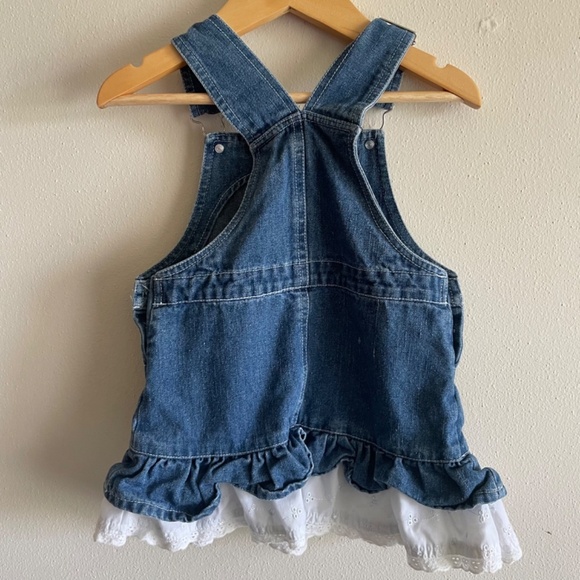 Vintage Strawberry Shortcake Dress 24M Denim Overall Rare Girls Sweet Berry Wear - Picture 7 of 11